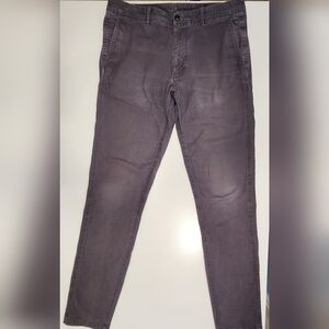 Bonobos Men Skinny Fit Chino Pants Size 35/36 Organic‎ Cotton Gray